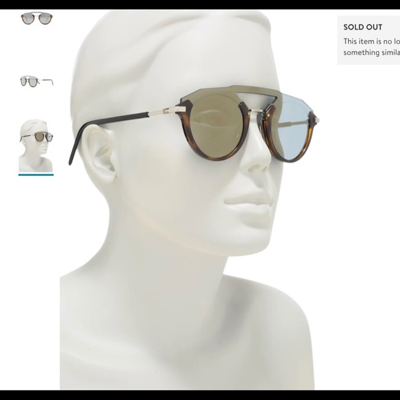 DIOR FUTURISTIC HAVANA MIRROR SUNGLASSES - Picture 3 of 16